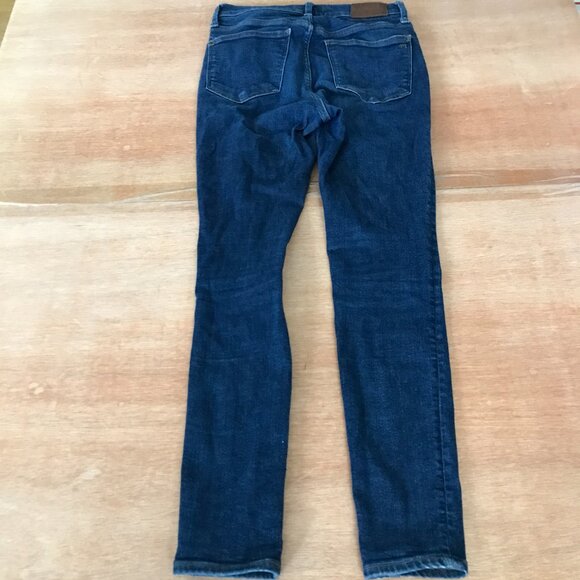 Madewell 9" Mid Rise Skinny Jeans Women size 26 Blue Dark Wash Stretch Preppy - Picture 2 of 13